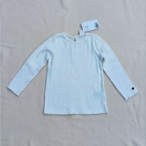 H&M cream colored ribbed long sleeve shirt size 12 months